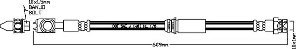 Juratek JBH1209 - Flessibile del freno autozon.pro