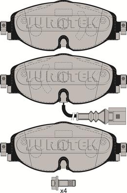 Juratek JCP4265 - Kit pastiglie freno, Freno a disco autozon.pro