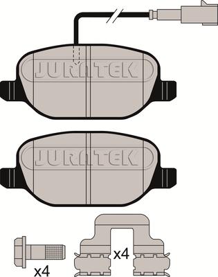 Juratek JCP098 - Kit pastiglie freno, Freno a disco autozon.pro