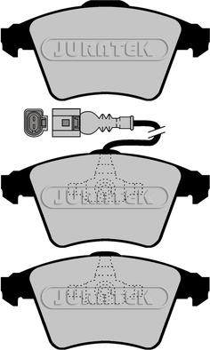 Juratek JCP1643 - Kit pastiglie freno, Freno a disco autozon.pro