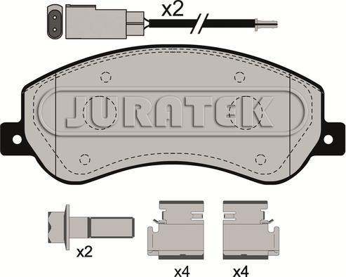 Juratek JCP112 - Kit pastiglie freno, Freno a disco autozon.pro