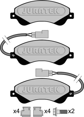 Juratek JCP117 - Kit pastiglie freno, Freno a disco autozon.pro