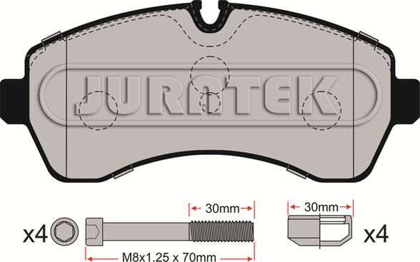 Juratek JCP121 - Kit pastiglie freno, Freno a disco autozon.pro