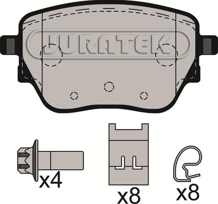 Juratek JCP8591 - Kit pastiglie freno, Freno a disco autozon.pro