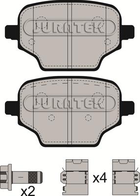 Juratek JCP8554 - Kit pastiglie freno, Freno a disco autozon.pro