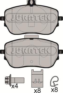 Juratek JCP8589 - Kit pastiglie freno, Freno a disco autozon.pro