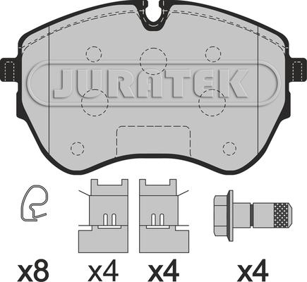 Juratek JCP8605 - Kit pastiglie freno, Freno a disco autozon.pro