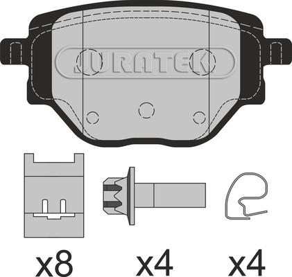 Juratek JCP8624 - Kit pastiglie freno, Freno a disco autozon.pro