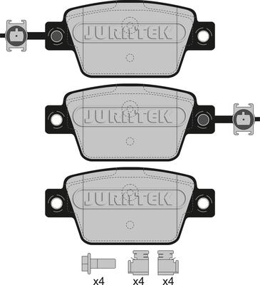 Juratek JCP8068 - Kit pastiglie freno, Freno a disco autozon.pro