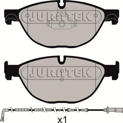 Juratek JCP8024 - Kit pastiglie freno, Freno a disco autozon.pro