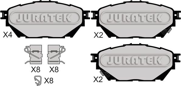 Juratek JCP8072 - Kit pastiglie freno, Freno a disco autozon.pro