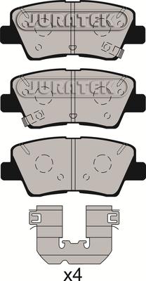 Juratek JCP8195 - Kit pastiglie freno, Freno a disco autozon.pro