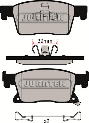 Juratek JCP8153 - Kit pastiglie freno, Freno a disco autozon.pro