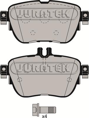 Juratek JCP8166 - Kit pastiglie freno, Freno a disco autozon.pro