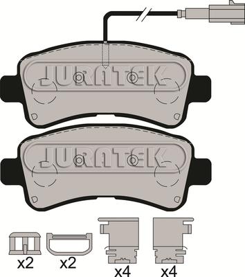 Juratek JCP8173 - Kit pastiglie freno, Freno a disco autozon.pro