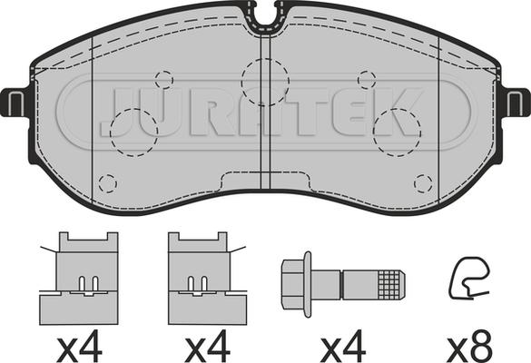 Juratek JCP8314 - Kit pastiglie freno, Freno a disco autozon.pro