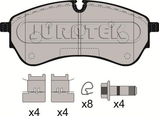 Juratek JCP8204 - Kit pastiglie freno, Freno a disco autozon.pro