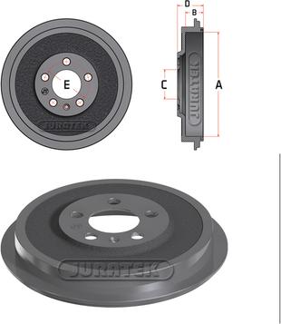 Juratek JDR098 - Tamburo freno autozon.pro