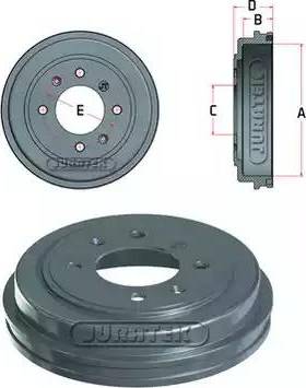 Juratek JDR049 - Tamburo freno autozon.pro