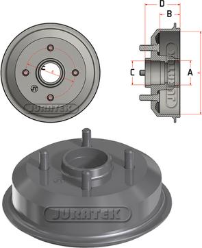 Juratek JDR041 - Tamburo freno autozon.pro