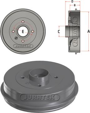 Juratek JDR064 - Tamburo freno autozon.pro