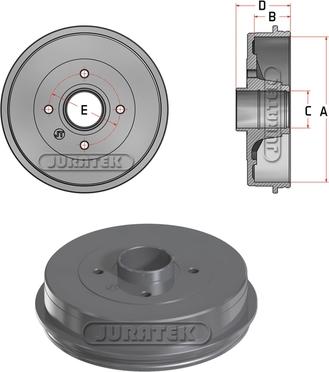 Juratek JDR067 - Tamburo freno autozon.pro