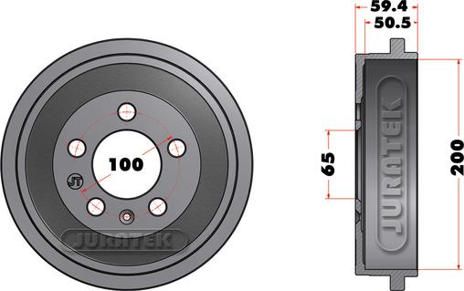 Juratek JDR002 - Tamburo freno autozon.pro