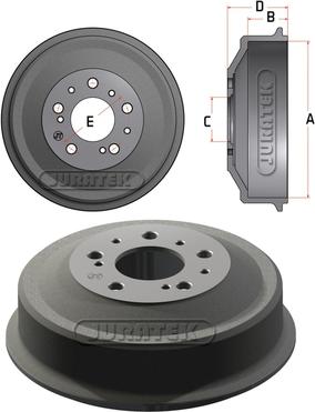 Juratek JDR011 - Tamburo freno autozon.pro