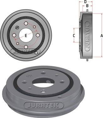 Juratek JDR018 - Tamburo freno autozon.pro