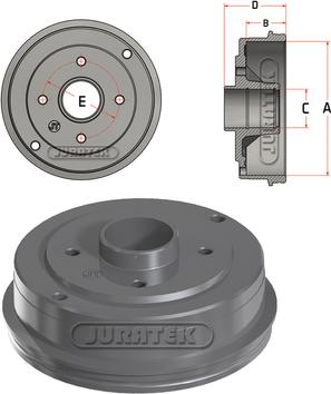 Juratek JDR085 - Tamburo freno autozon.pro