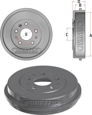 Juratek JDR039 - Tamburo freno autozon.pro