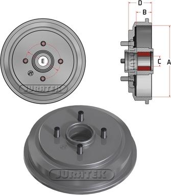 Juratek JDR035B - Tamburo freno autozon.pro