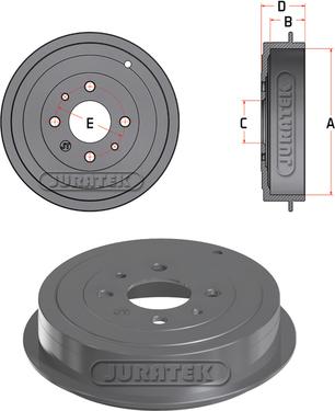 Juratek JDR024 - Tamburo freno autozon.pro