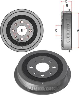 Juratek JDR025 - Tamburo freno autozon.pro