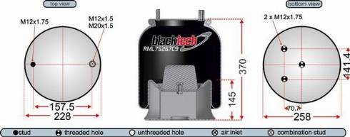 Juratek RML75267C9 - Soffietto, Sospensione pneumatica autozon.pro