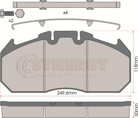 Juratek SYN3404 - Kit pastiglie freno, Freno a disco autozon.pro