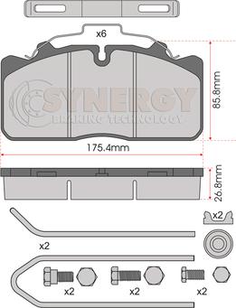 Trucktec Automotive TCV1279 - Kit pastiglie freno, Freno a disco autozon.pro