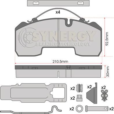 Juratek SYN2001K - Kit pastiglie freno, Freno a disco autozon.pro