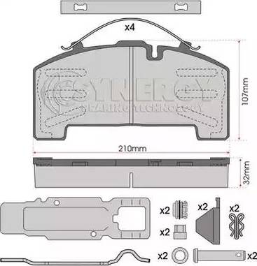 Juratek SYN2002K - Kit pastiglie freno, Freno a disco autozon.pro