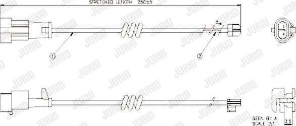 Jurid 587041 - Contatto segnalazione, Usura past. freno / mat. d'attrito autozon.pro