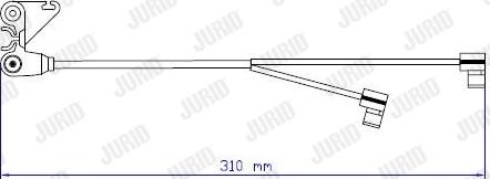 Jurid 587060 - Contatto segnalazione, Usura past. freno / mat. d'attrito autozon.pro