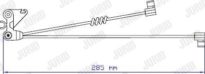 Jurid 587028 - Contatto segnalazione, Usura past. freno / mat. d'attrito autozon.pro