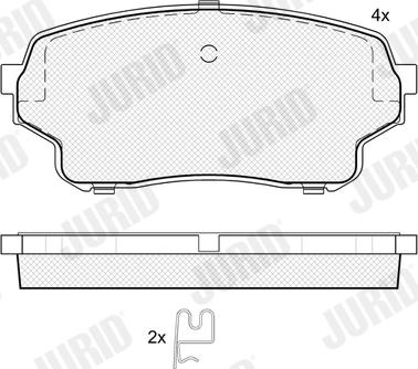 Jurid 574095J - Kit pastiglie freno, Freno a disco autozon.pro