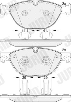 Jurid 574005J - Kit pastiglie freno, Freno a disco autozon.pro