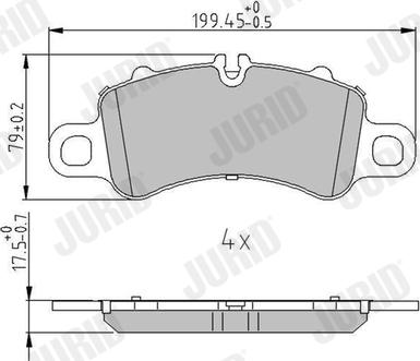 Jurid 574021J - Kit pastiglie freno, Freno a disco autozon.pro