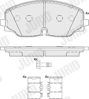 Jurid 574119J - Kit pastiglie freno, Freno a disco autozon.pro