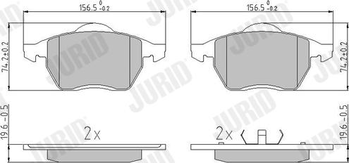 Jurid 571900J - Kit pastiglie freno, Freno a disco autozon.pro