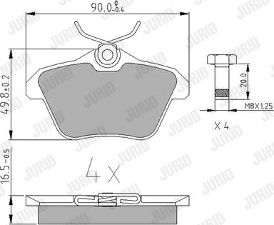 Jurid 571908J - Kit pastiglie freno, Freno a disco autozon.pro