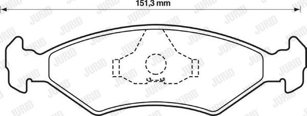 Jurid 571914D - Kit pastiglie freno, Freno a disco autozon.pro