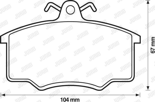 Jurid 571491D - Kit pastiglie freno, Freno a disco autozon.pro